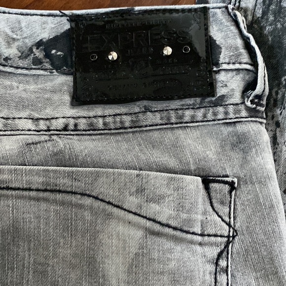 Express Paint Splattered Zeldra Ultra Skinny Jeans - Picture 8 of 13